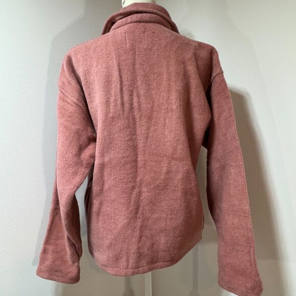 Cabin Fever Sweater Heavyweight Size Medium Acrylic Pink Hummingbirds Flowers - Picture 5 of 9